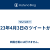 2023年4月3日のツイートから