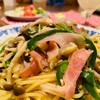 夕飯は、きのこスパゲティ