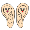 かわいい耳 のイラスト