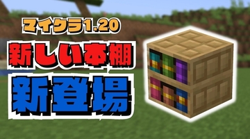 【マイクラ1.20】実際に本を収納できる本棚が登場！「模様入りの本棚」の使い方や入手方法を解説！