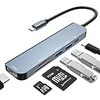 USB C ハブ 6in1 Type C 変換アダプター 最新型6ポートUSB3.0 ハブ 4K HDMI出力 100W PD急速充電 SD/TFカードリーダー 高速データ転送Type C ハブ MacBook/MacBook Pro/ChromeBookに対応