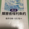 読書の記録55   概説 障害者権利条約  松井亮輔  川島聡 編