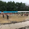 泥んこだらけのバレー大会に行きました