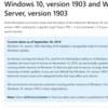 Windows10 19H1が広範にリリースされるようになったようです