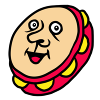 タンバリンのかわいいイラスト