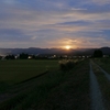 晩夏の月景（福島県会津美里町）