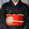 着物でお稽古に　72　大島紬と鮮やかな色の名古屋帯でバエる～