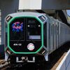 ミャクミャク人形が付いた大阪メトロ中央線を撮影～朝潮橋駅にて_26/04/08