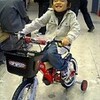 息子、自転車補助輪外し！