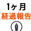 ブログを始めて1ヶ月、経過報告をします！