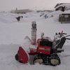 吹雪の被害と雪山から枝を引っ張り出したぞ