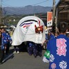 諏訪社の春の大祭に獅子舞ががでました。