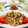 15分レシピ♪トマトのステーキ 豚肉のソテーのせ♪