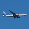 羽田空港に着陸寸前のANAボーイング772
