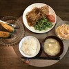ポークジンジャーとタラモサラダ