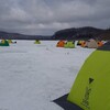 網走湖でワカサギ釣り