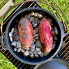 焚き火で石焼き芋！ダッチオーブンで作る秋キャンプスイーツ