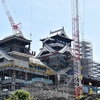 熊本城 最上階解体へ足場の工事