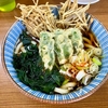 たまも（足立区島根 西新井駅）かけうどん＋ごぼう天＋ピーマン天＋おかかおにぎり