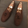 SANTONI　スエードタッセルローファー