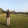 静岡・登呂遺跡で「旅先ラジオ体操」 遺跡見ながらさわやかな朝