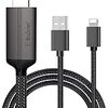 iPhone HDMI変換ケーブル Lightning HDMI アイフォン HDMI 変換アダプタ AV アダプタ iPhoneテレビ接続ケーブル ライトニングHDMI接続ケーブル iPhone/iPad/iPodをテレビに出力 HD 1080P 高解像度 大画面 簡単接続 音声同期出力 iOS14まで対応