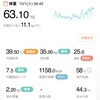 63.10kg 前日比 -0.2kg