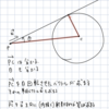 点Pから円に引いた2本の接線が求まるが、その2つの接点を求めよ (polar) "Tangent to a Circle" AOJ