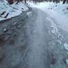 硫黄岳　氷の道