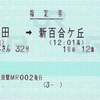 本日の使用切符：JR東海 松田駅発行 ふじさん32号 松田→新百合ヶ丘 特急券・指定券