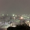 築地と本願寺の雪景色