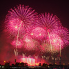 東京競馬場花火2025鑑賞、三脚なしの花火写真