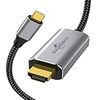 USB C HDMI 変換ゲーブル TypeC HDMI ケーブル GADEBAO【HDMI 4K映像出力&Thunderbolt 3対応】1.8m USB タイプC HDMI 変換ケーブル MacBook Pro Air /iPad Pro 2018 2020 /Huawei Matebookなどデバイス対応