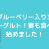 ブルーベリー入りヨーグルトを夫婦で食べるようになった！