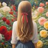 Image Creatorでバラ園の少女の画像２