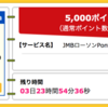 【ハピタス】JMBローソンPontaカードVisaで5,000pt(5,000円)！ 