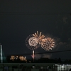 マンションの廊下から昭和記念公園の花火が見えた