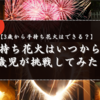 【3歳から手持ち花火はできる？】手持ち花火はいつから？3歳児が挑戦してみた！