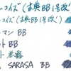 古典ターコイズ (古典BB1号改') 色比較見本 LIFEのノートで