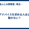 アドバイスを求める人ほど動かない？