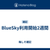 BlueSky利用開始2週間