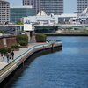 橋のある風景③『勝鬨橋　橋上からの眺望　隅田川』