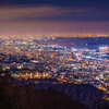 神戸・摩耶山展望台からの早朝展望（撮影場所：兵庫県神戸市・摩耶山）