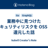  業務中に見つけたセキュリティリスクを OSS に還元した話