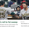 ＭＬＢで今季最低勝率のＡ'sが５連勝。