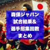 誰がたくさん選ばれている？森保ジャパン試合結果＆選手招集回数まとめ【2025年】