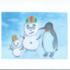 暑い日が続くので　雪だるまで涼んでみます。