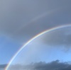 天気予報は外れたけれど虹が見られた