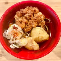 ゆうちゃん蕎麦（西新井）太そば＋ハーフゲソ天＋一口とり天2個