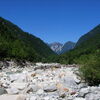 高瀬川上流からの北アルプスの山